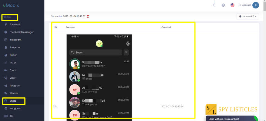 uMobix - Skype Chat